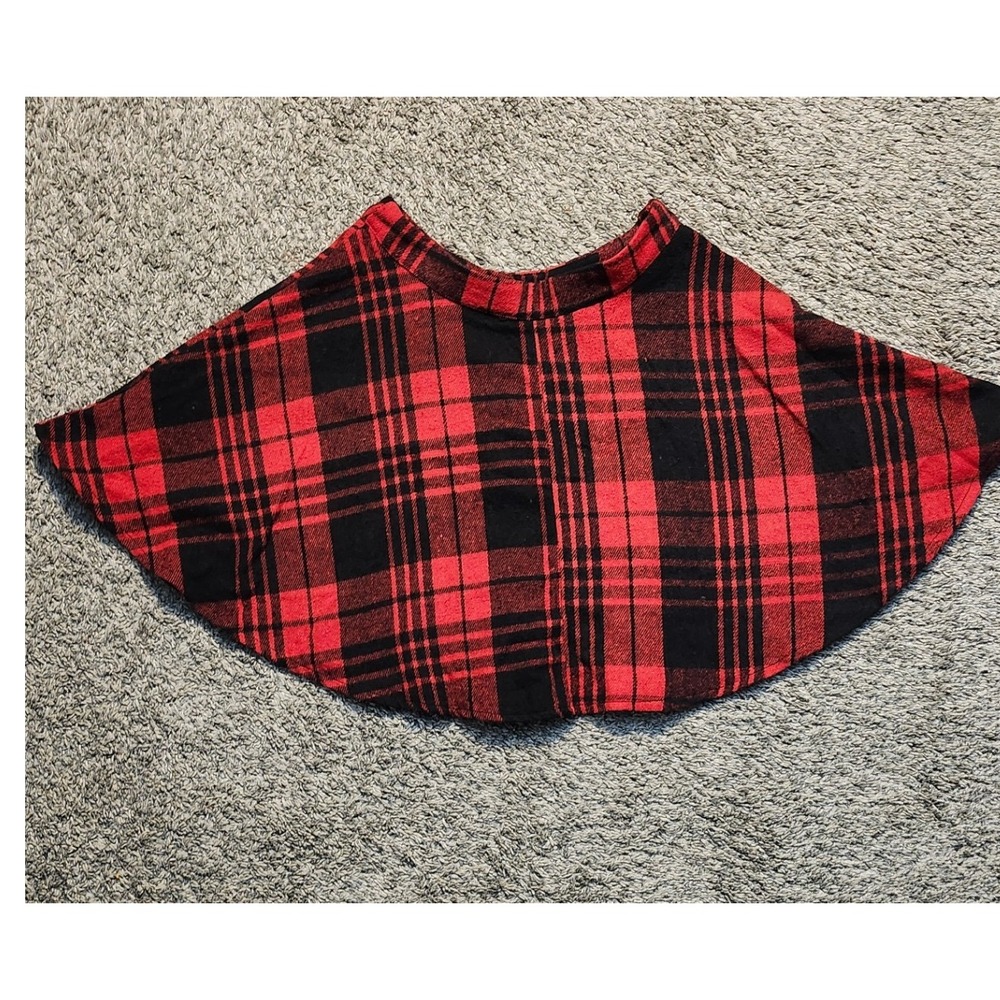 SHEIN Red Black Plaid Flannel‎ A-Line Mini Skirt Women's Size M